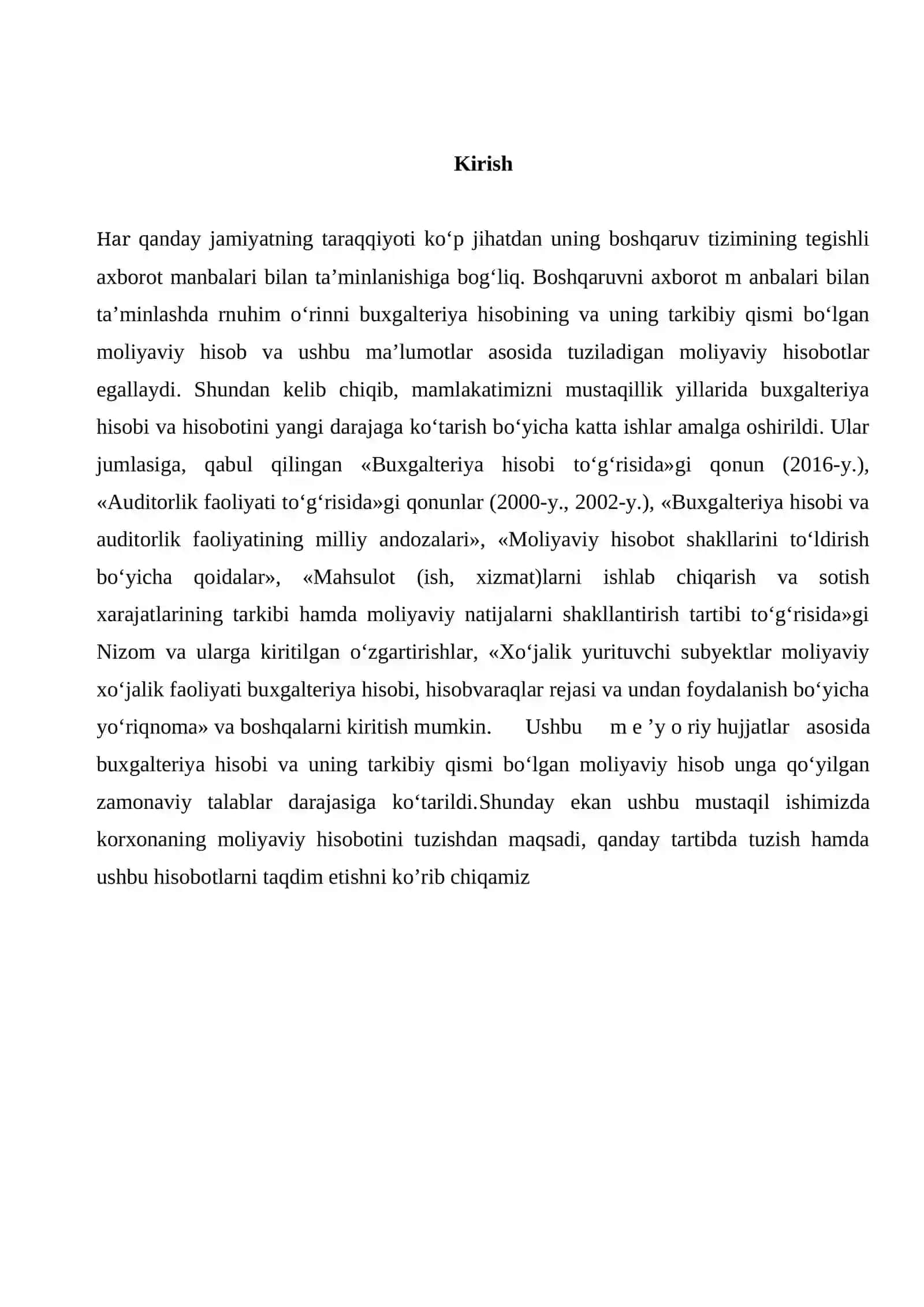 Korxonaning moliyaviy hisoboti,uni tuzish va taqdim etish usullari 2