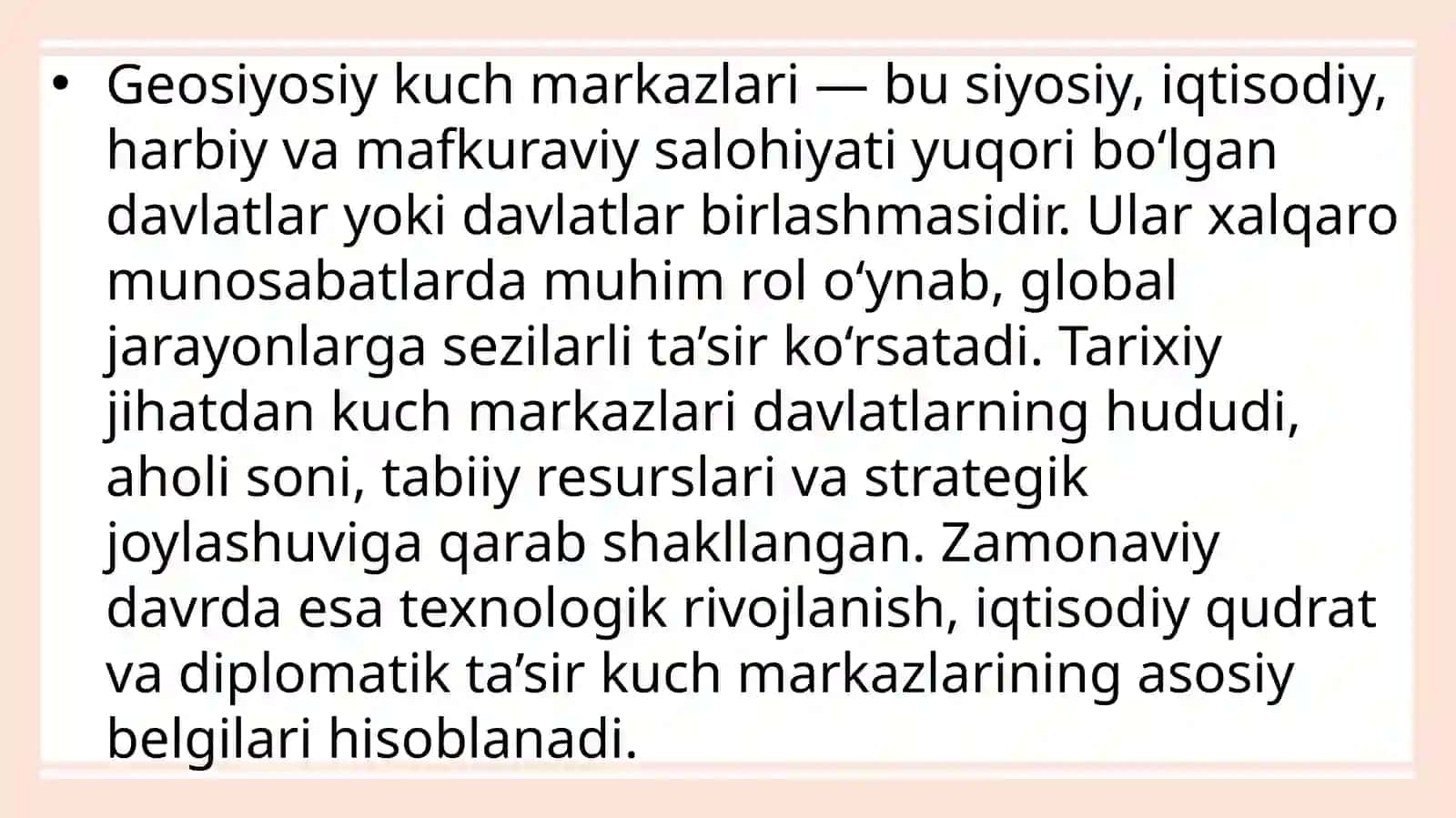 Geosiyosiy kuch markazlarining zamonaviy taqsimotini baholash 2