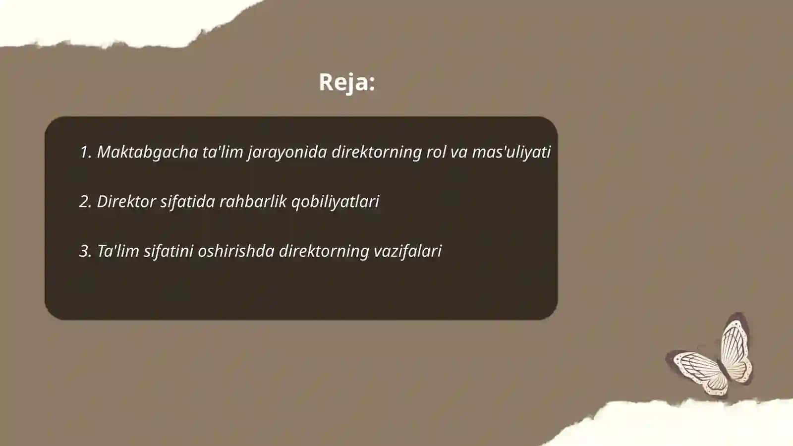 Maktabgacha talimda Boshqarishda direktorning ahamyati 2