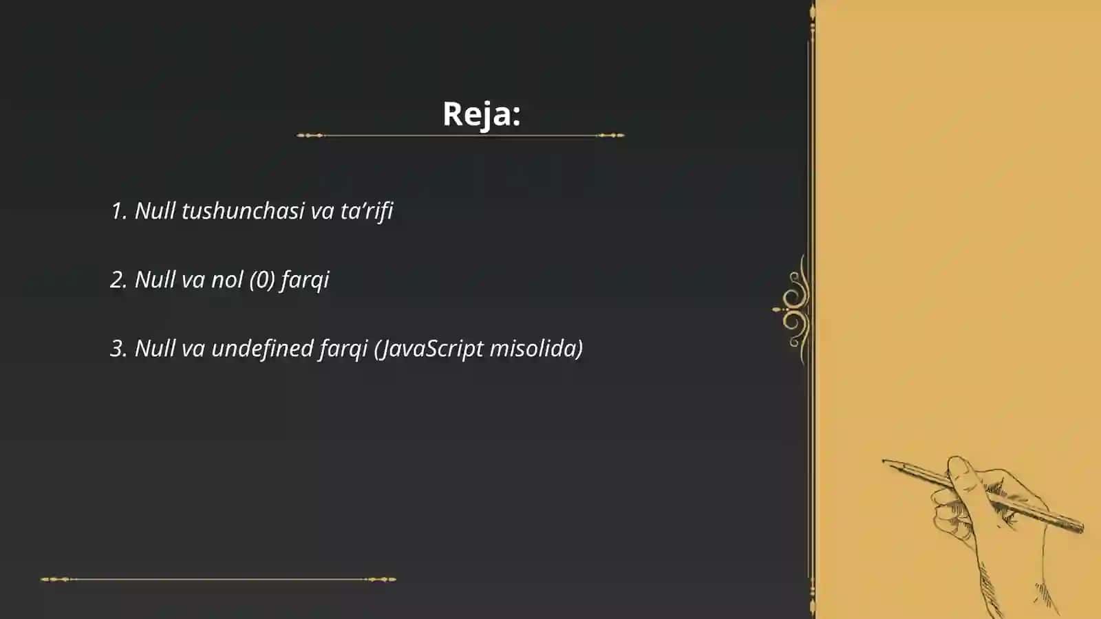 Null tushunchasi va taʼrifi 2