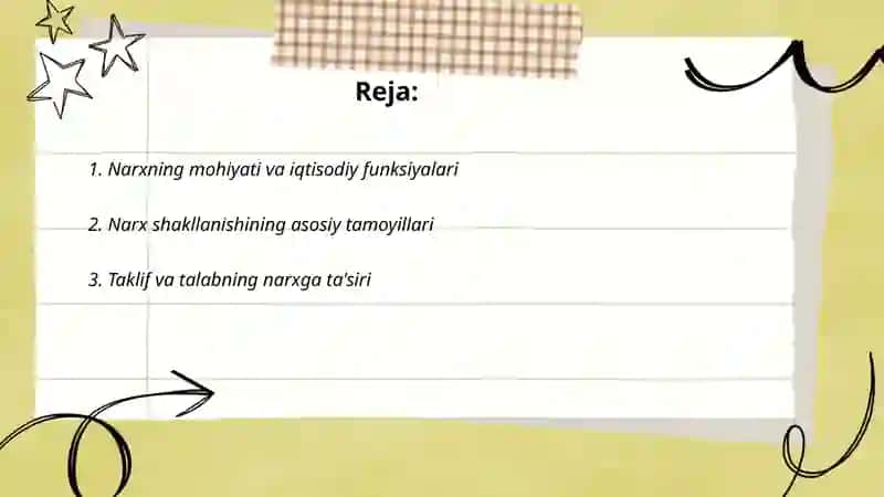 Narxning mohiyati va shakillanish xususiyati 2