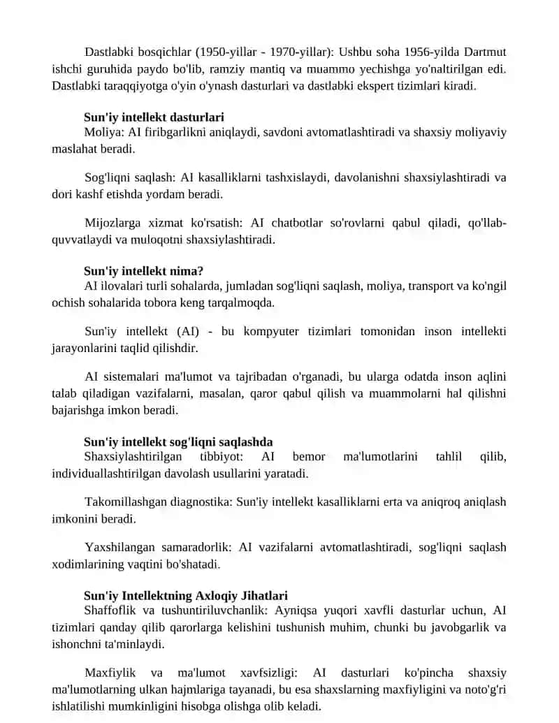 Sun'iy intellekt 2