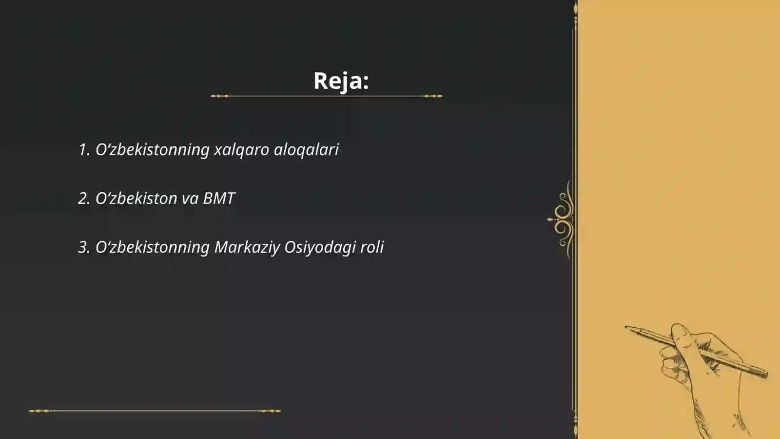 Oʻzbekistonning xalqaro aloqalari 2