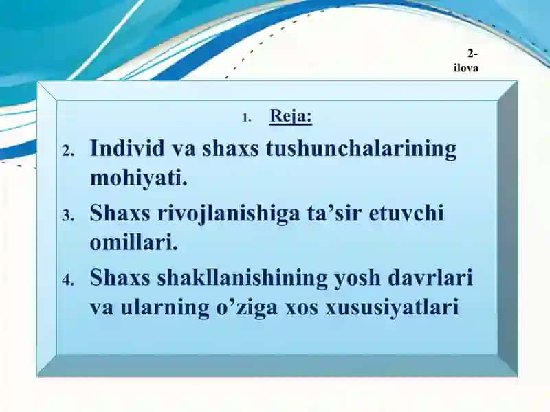 Pedagogik antropologiya.Shaxsning ijtimoiylashuvi 2
