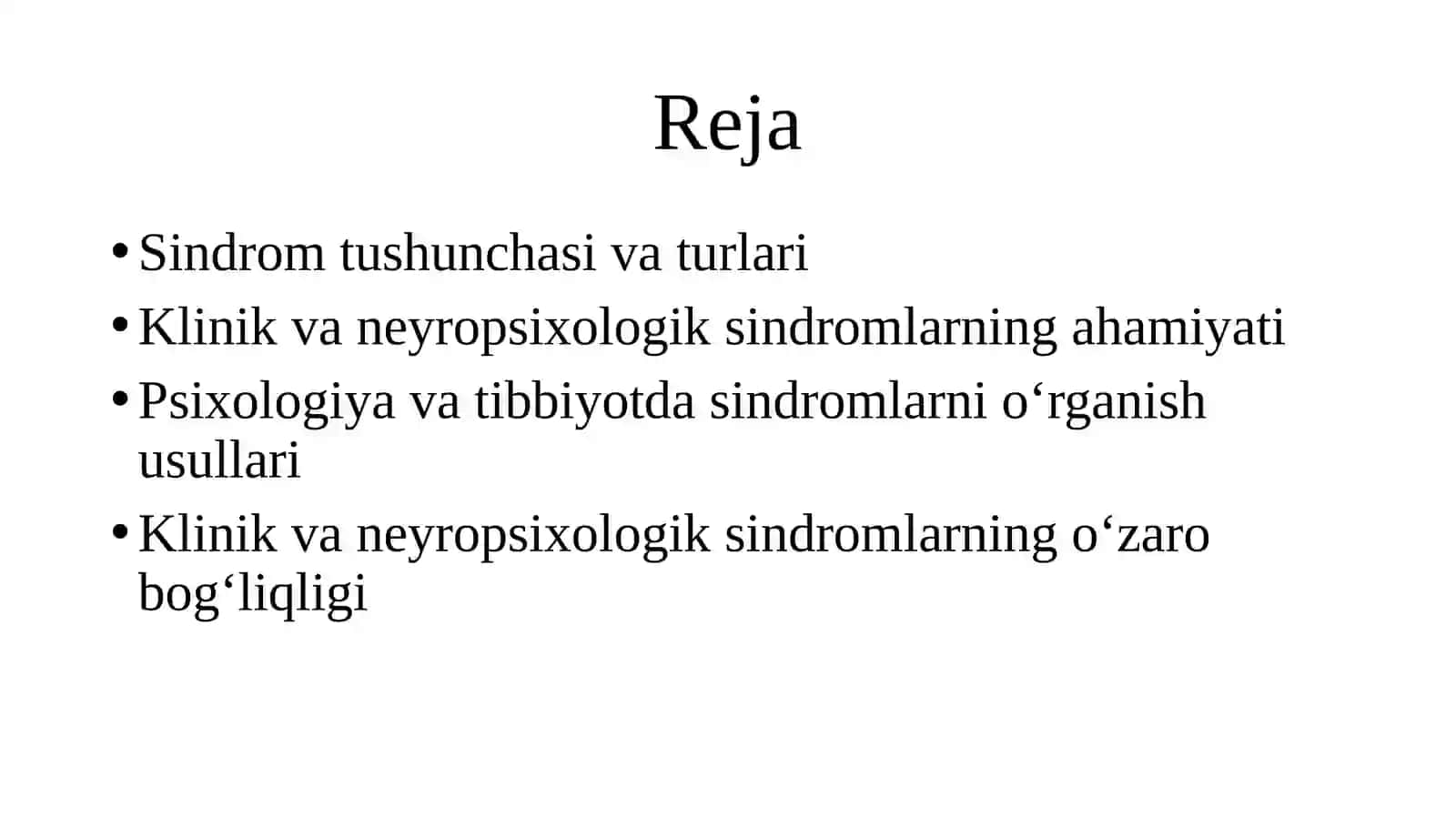 Klinik va Neyropsixologik sindromlar 2
