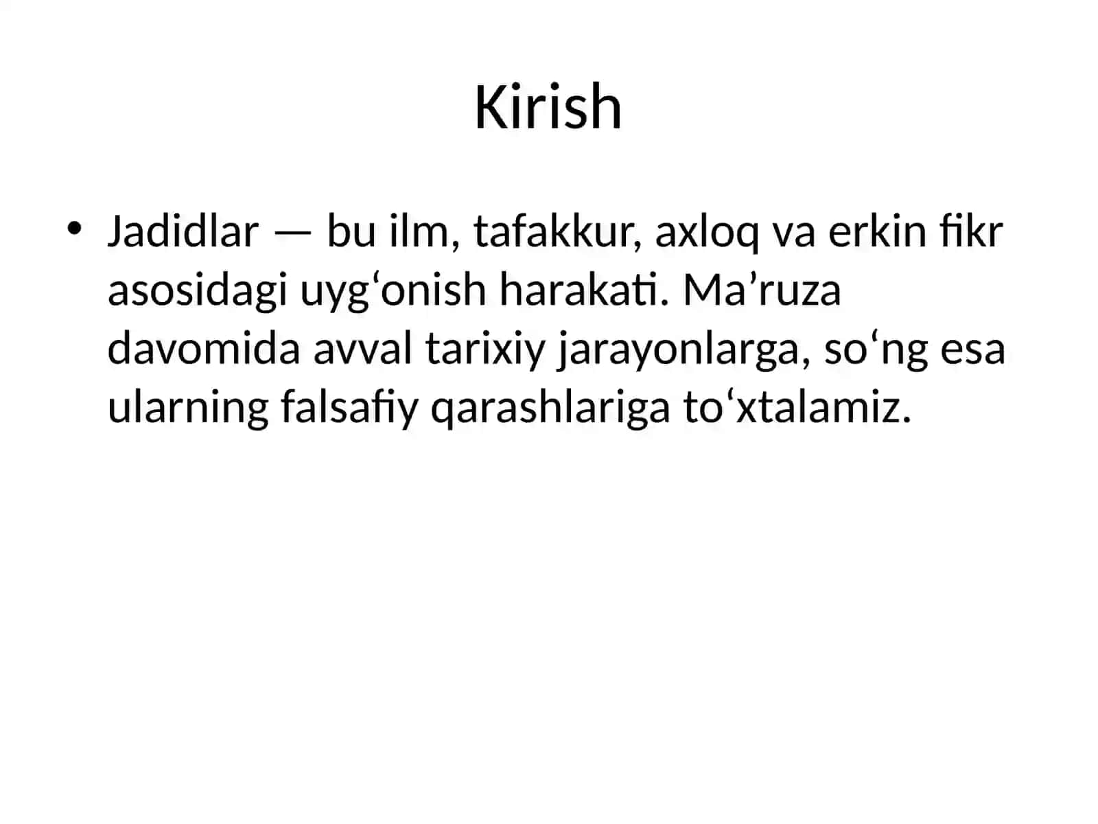 Jadidlar harakati va ularning falsafiy qarashlari 2