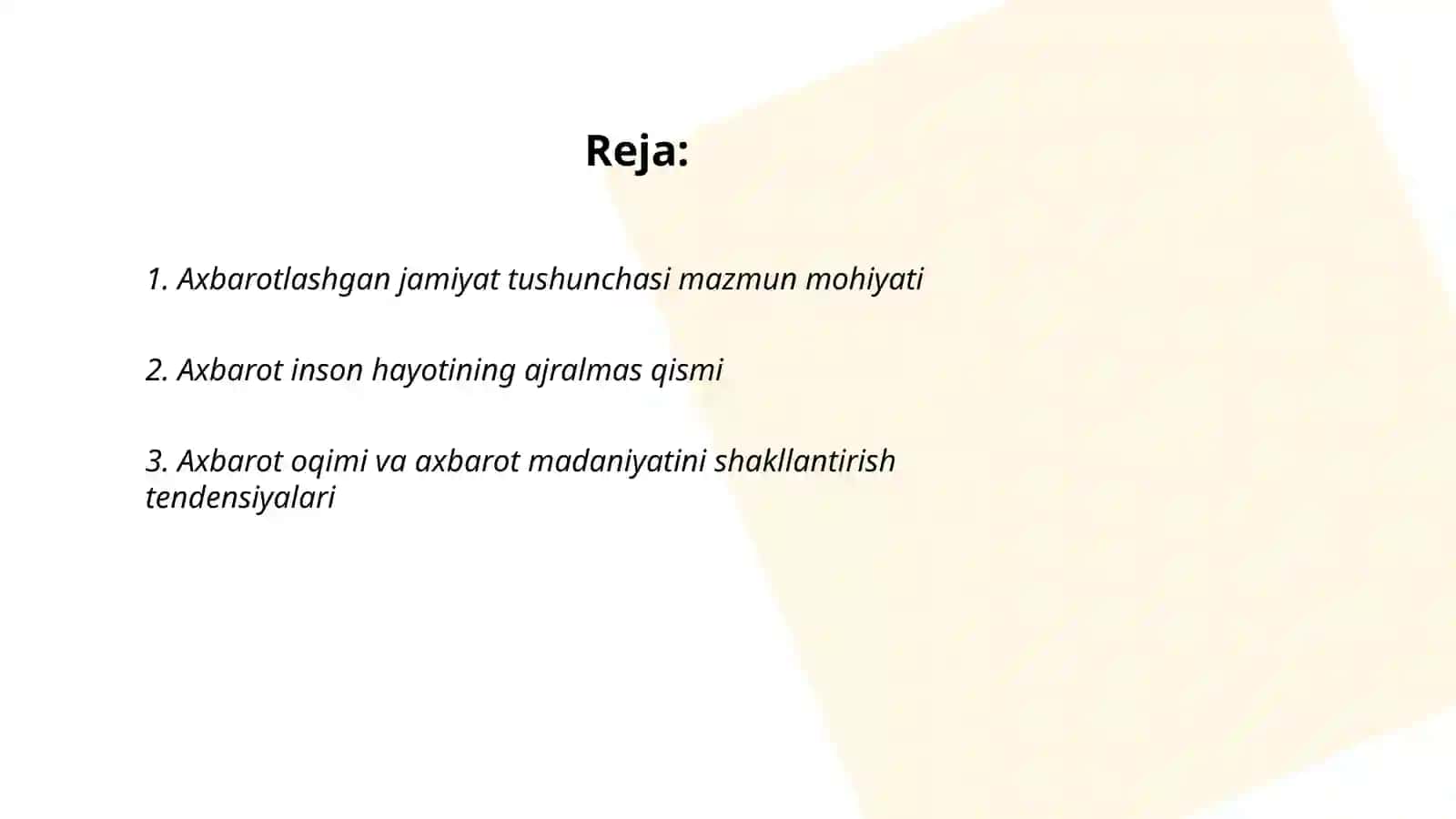 Axbarotning jamiyatdagi o'rni va ahamiyati 2