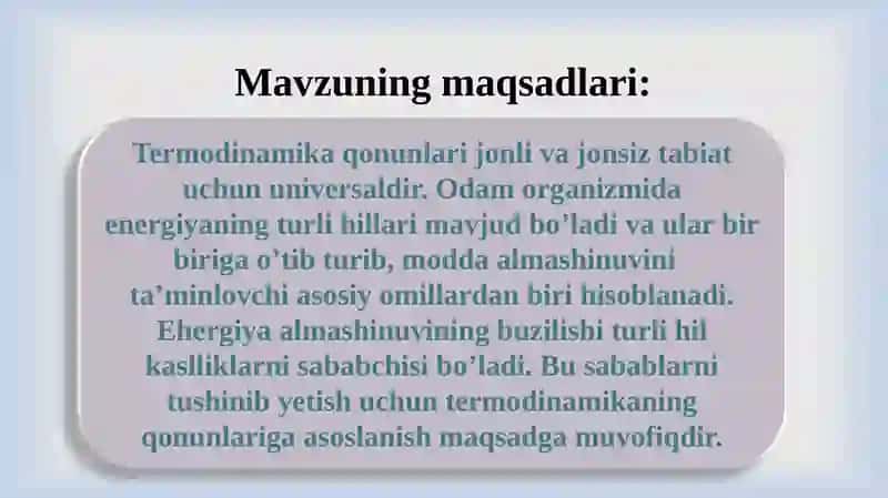 KIMYOVIY TERMODINAMIKA 2