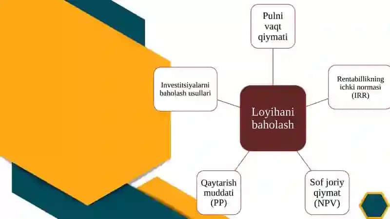 Loyihani baholash usullari 2
