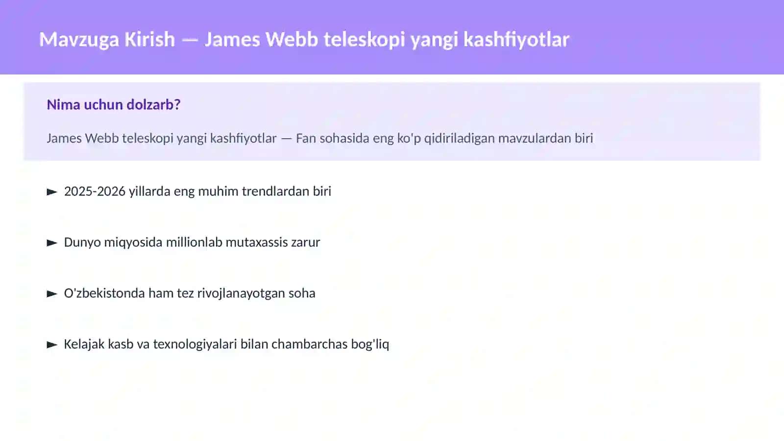 James Webb teleskopi yangi kashfiyotlar 2