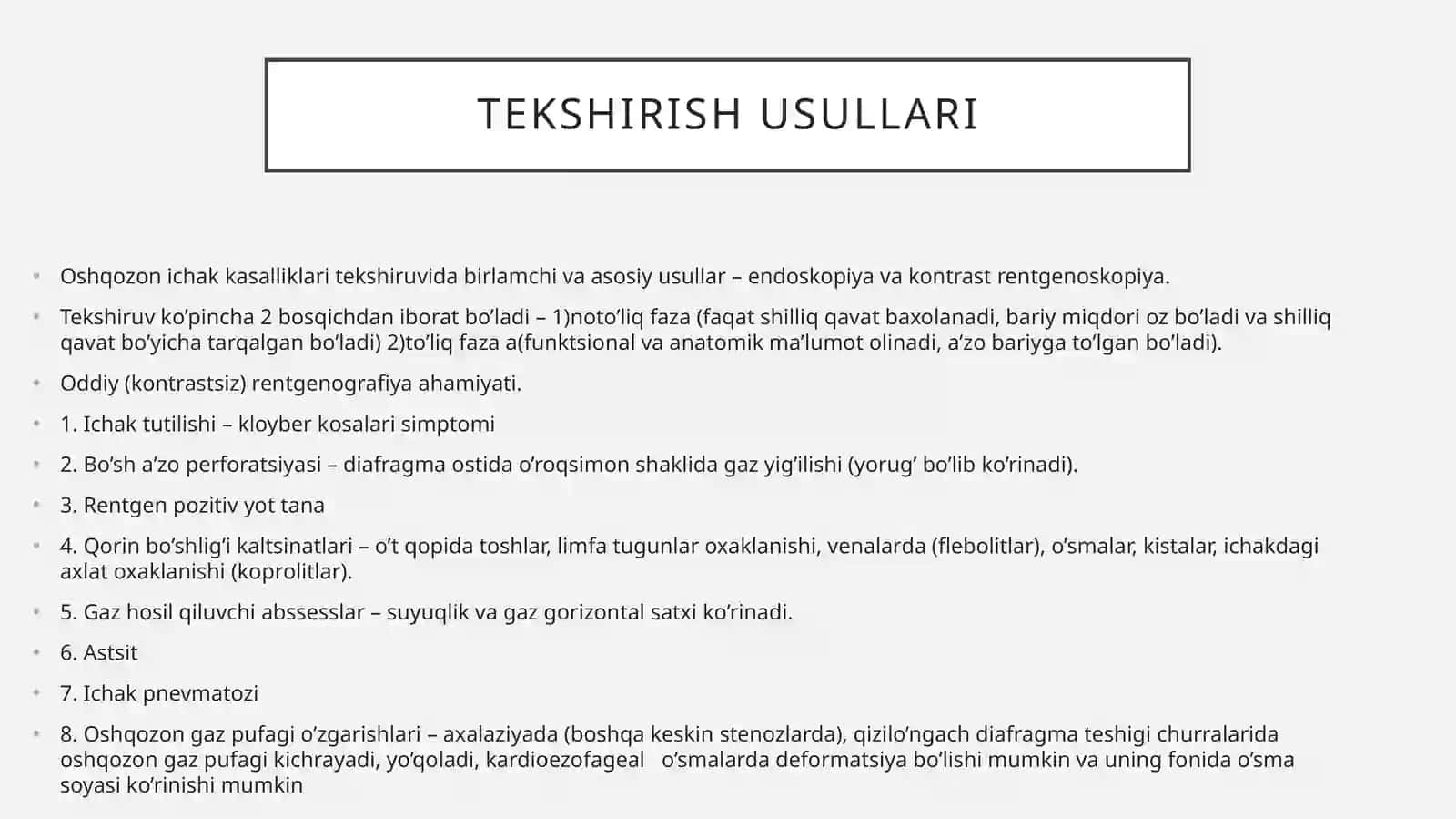 Hazm tizimi kasalliklari nurtashxisoti 2