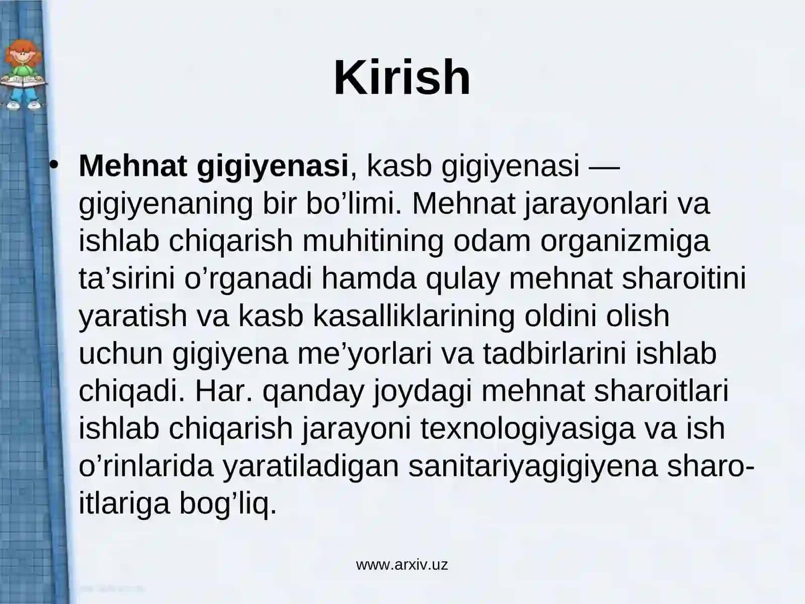 Mehnat gigiyenasi 2