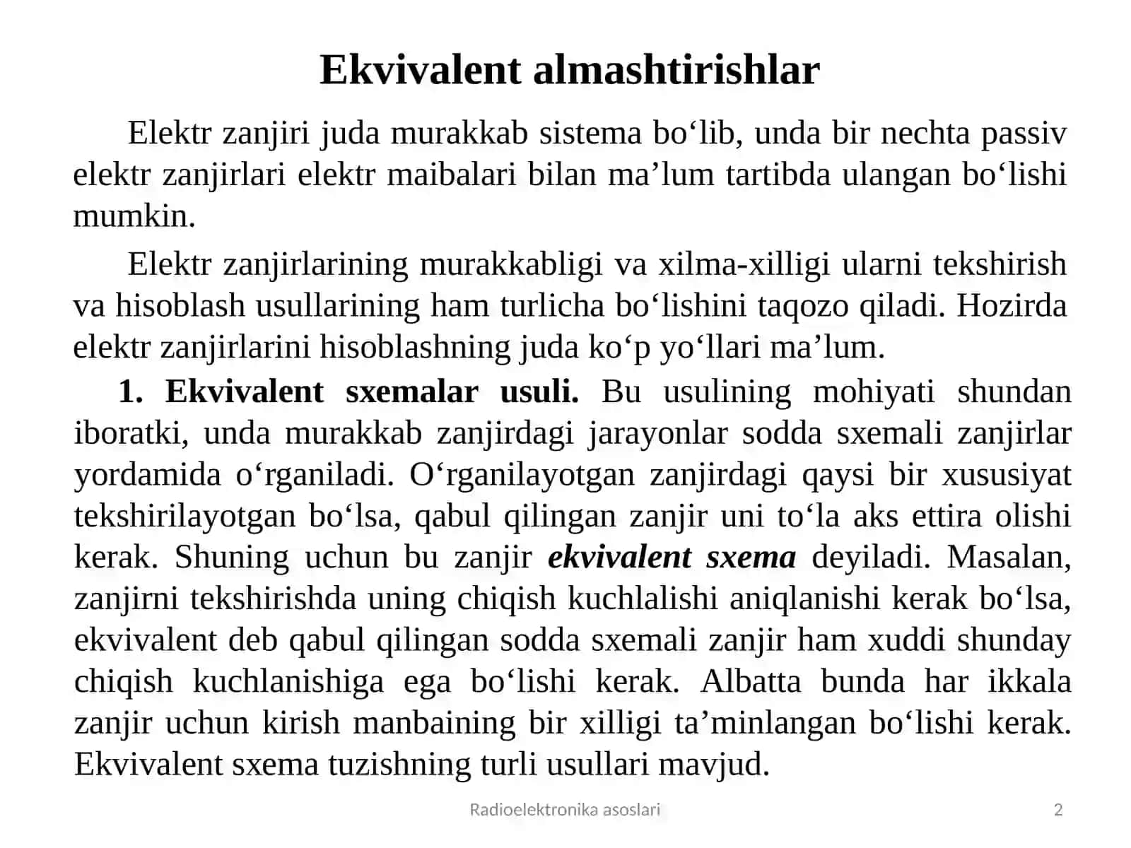 Radioelektronika asoslari 2