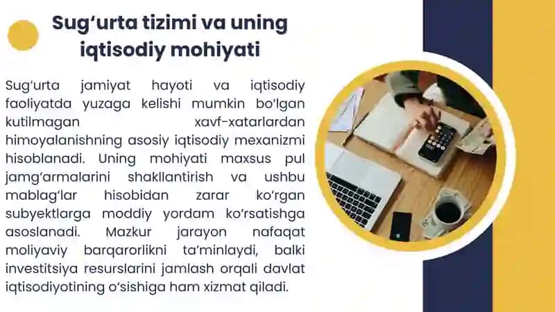 Sug’urta tarmoqlari va shakllari 2