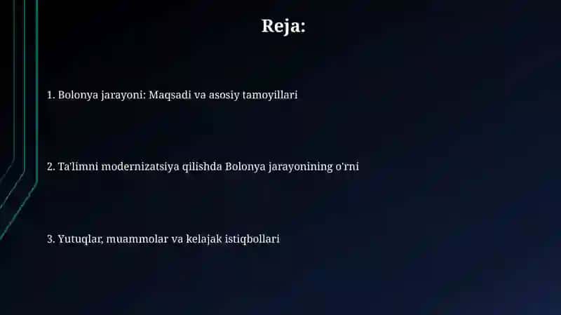 Bolonya jarayonlari va uning taʼlimni modernizatsiyalashdagi roʻli 2