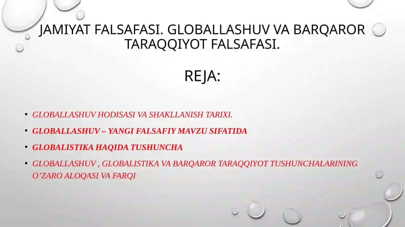 Globallashuv va barqaror taraqqiyot falsafasi 2