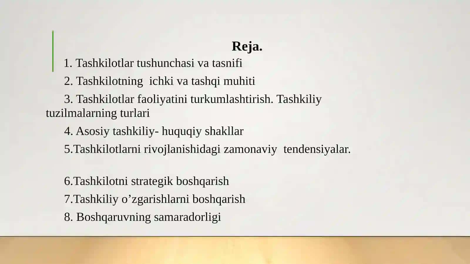 Tashkiyotlarni boshqarish 2