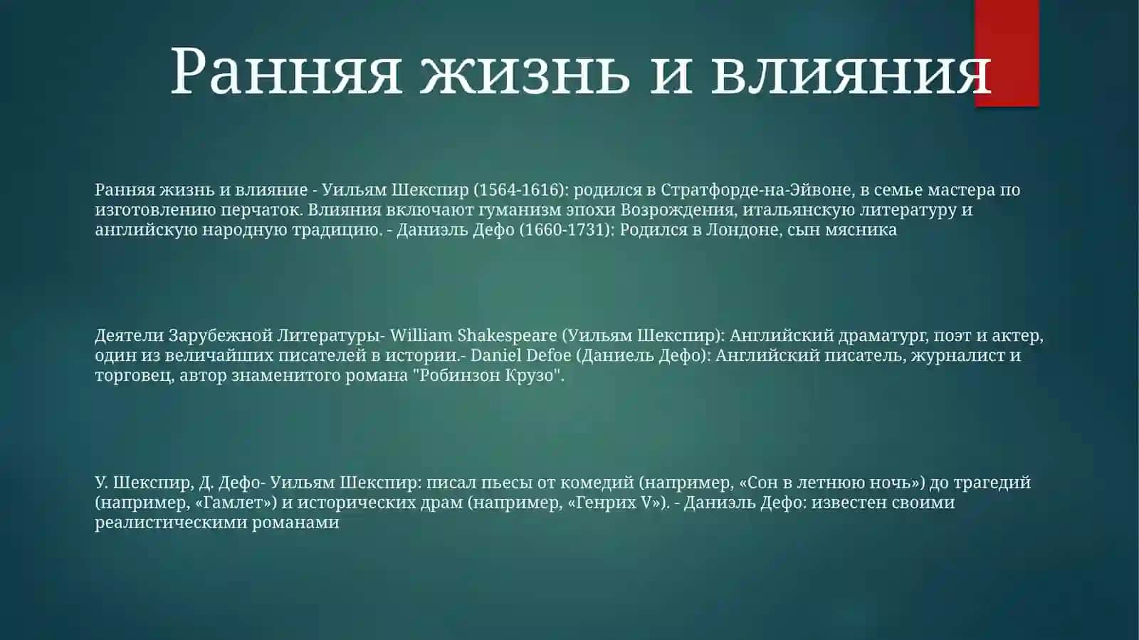 Деятели Зарубежной Литературы 2