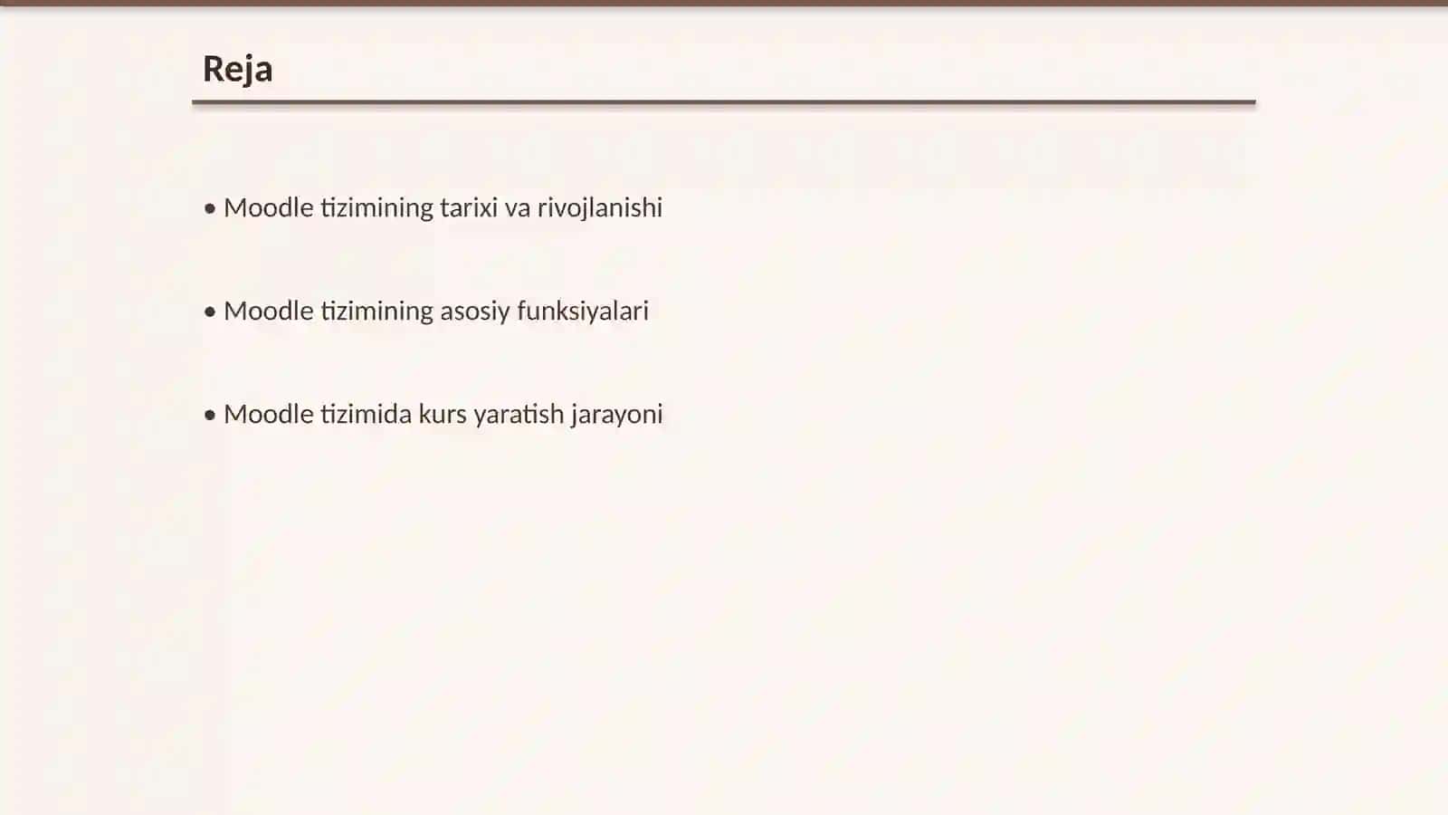 Moodle tizimidan foydalanish 2
