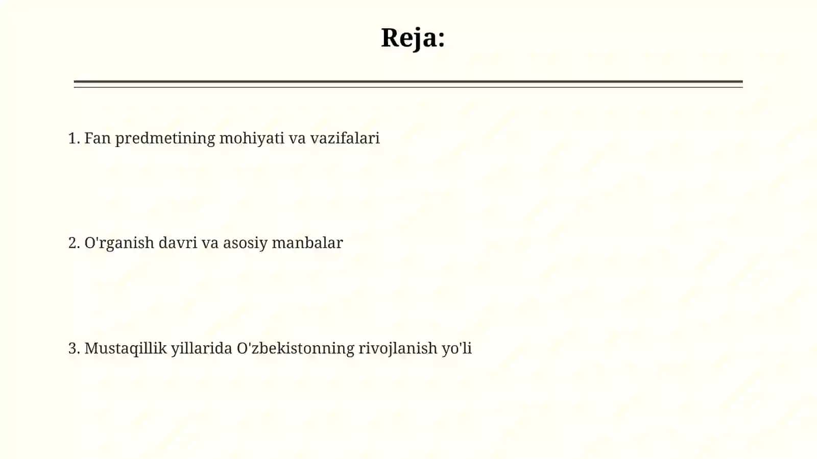 O'zbekistonning eng yangi tarixi 2