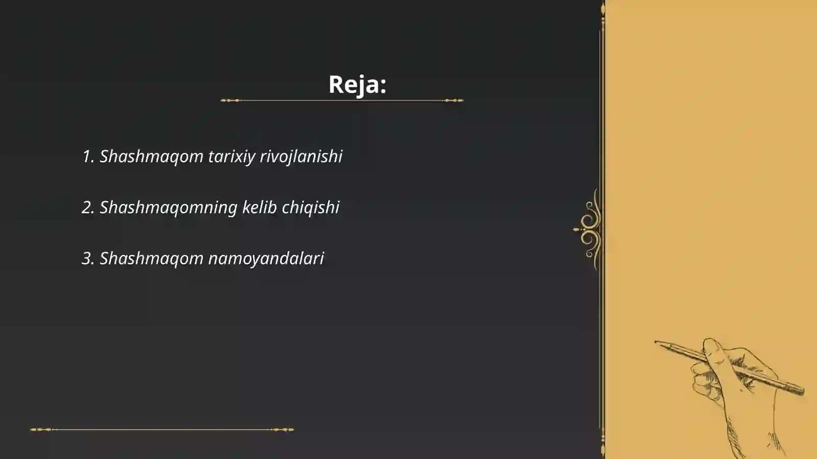 Shashmaqom va uning cholgʻu va ashula boʻlimi 2