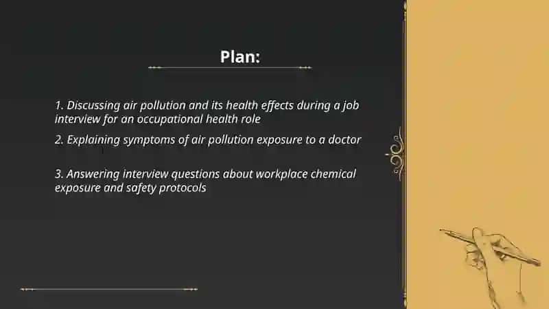Environmental Problems( Job interview, at the doctor) 2