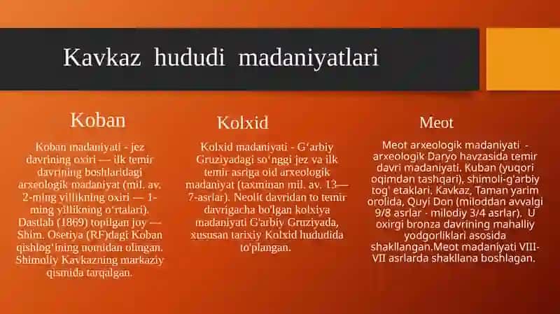 Kavkazning arxaik davri arxeologiyasi 2