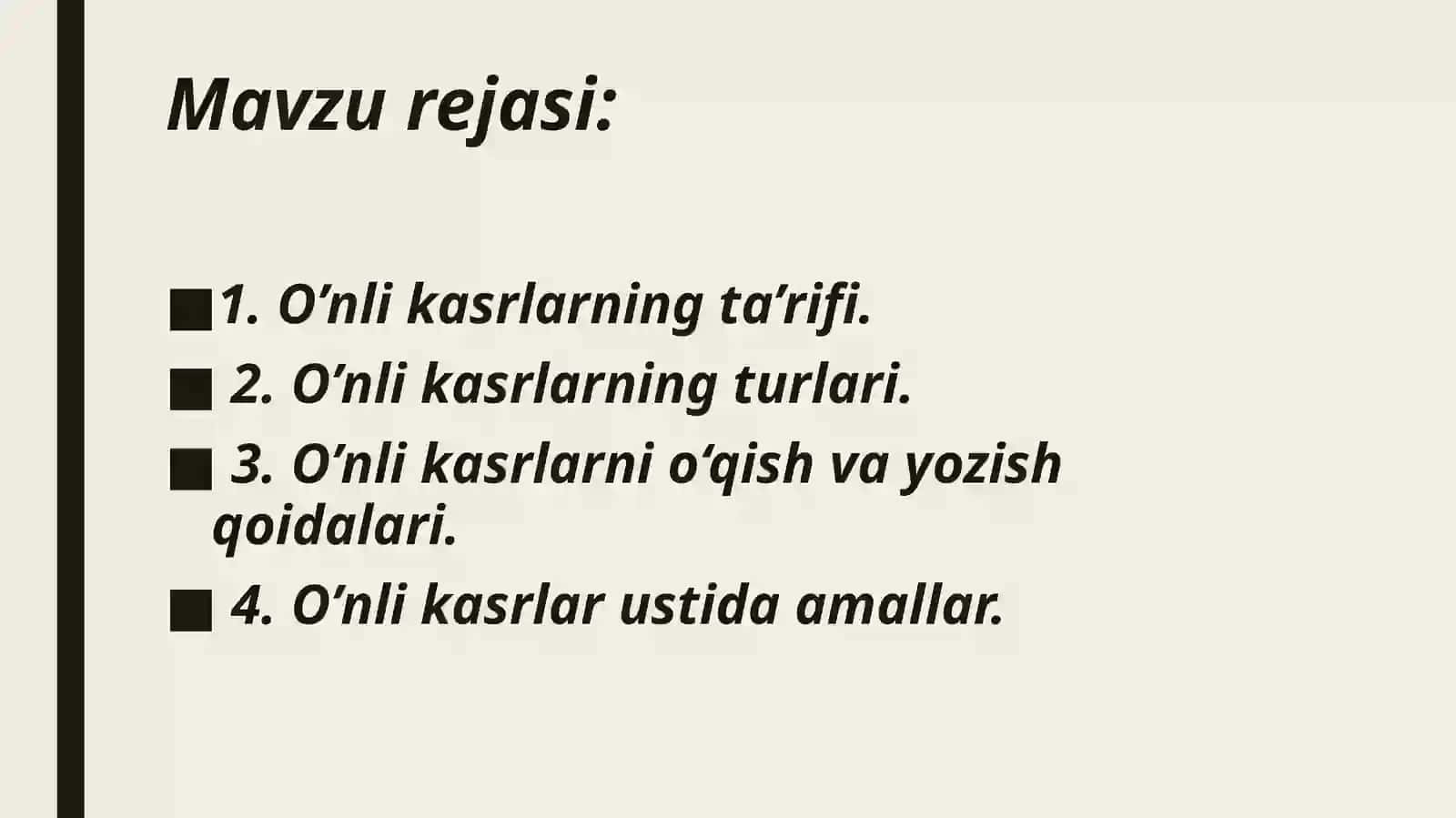 O’nli kasrlar haqida tushuncha 2