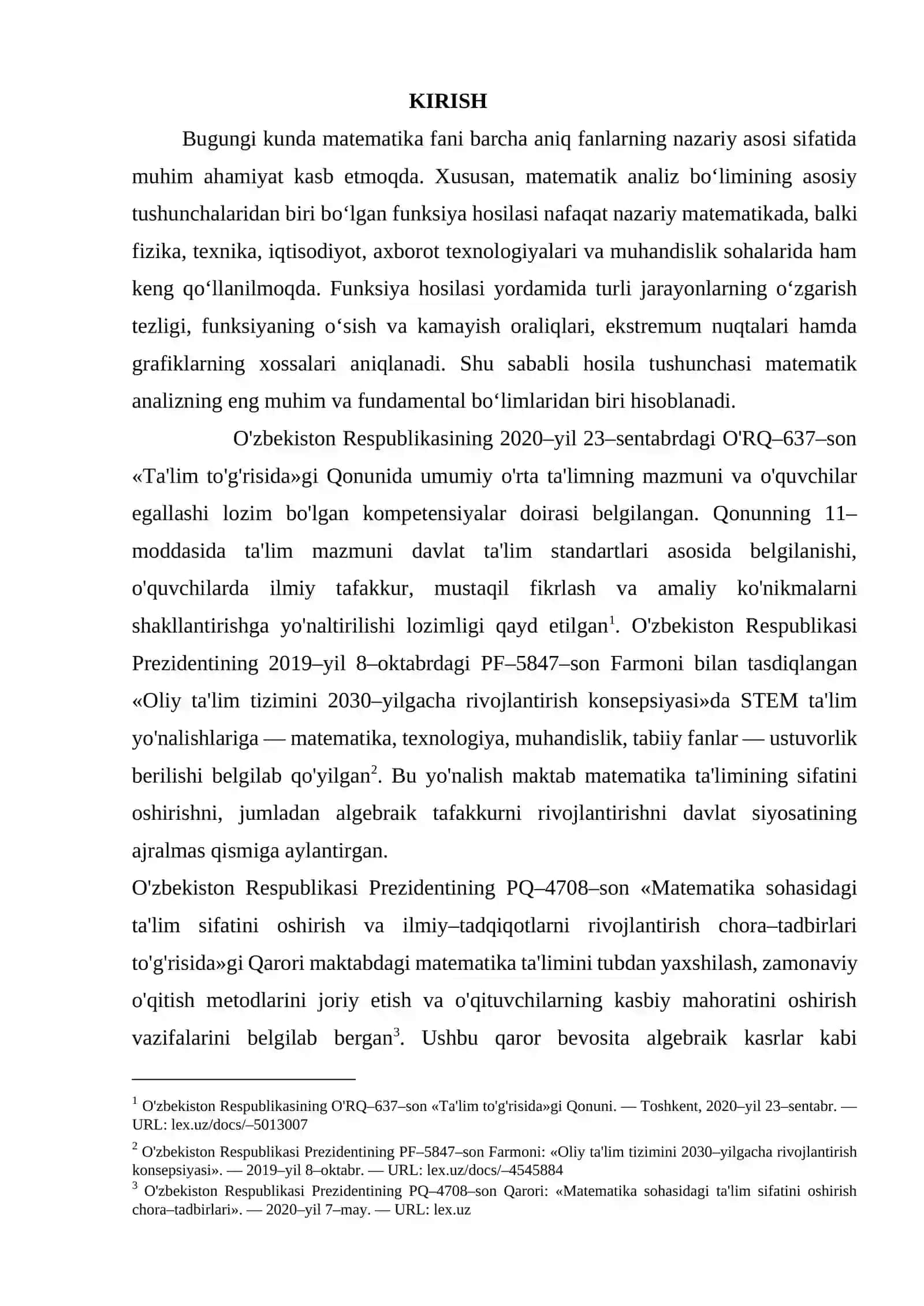 Funksiya hosilasi va uning kiritilishi 2