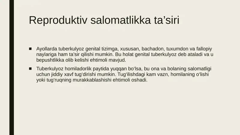 Ayollarda tuberkulyoz 2