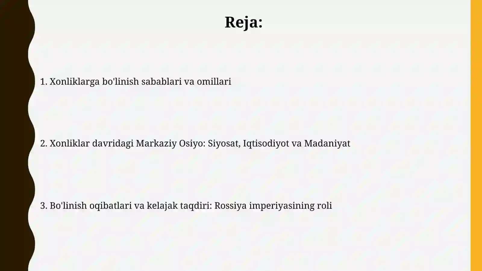 Xonliklarga bo'linish sabablari va omillari 2