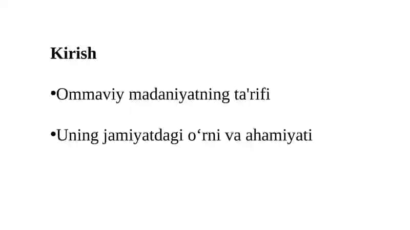 Ommaviy madaniyatning talab va takliflari 2