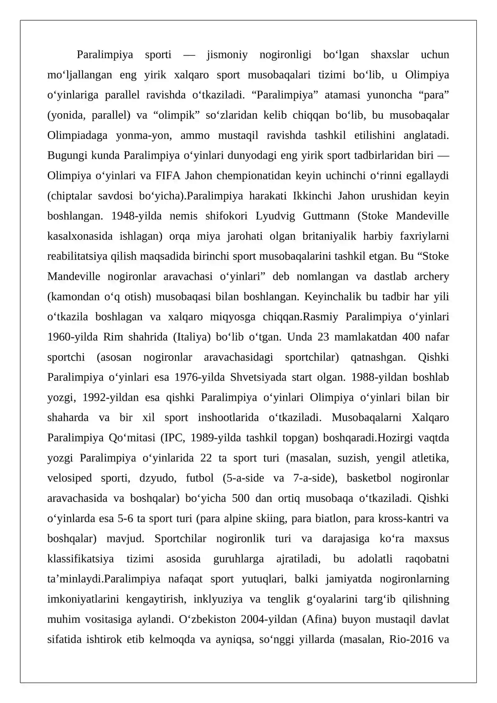 Paralimpiya sporti 2
