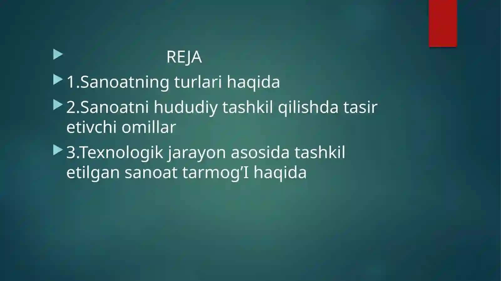 SANOATNING HUDUDIY TASHKIL QILISH OMILLARI 2