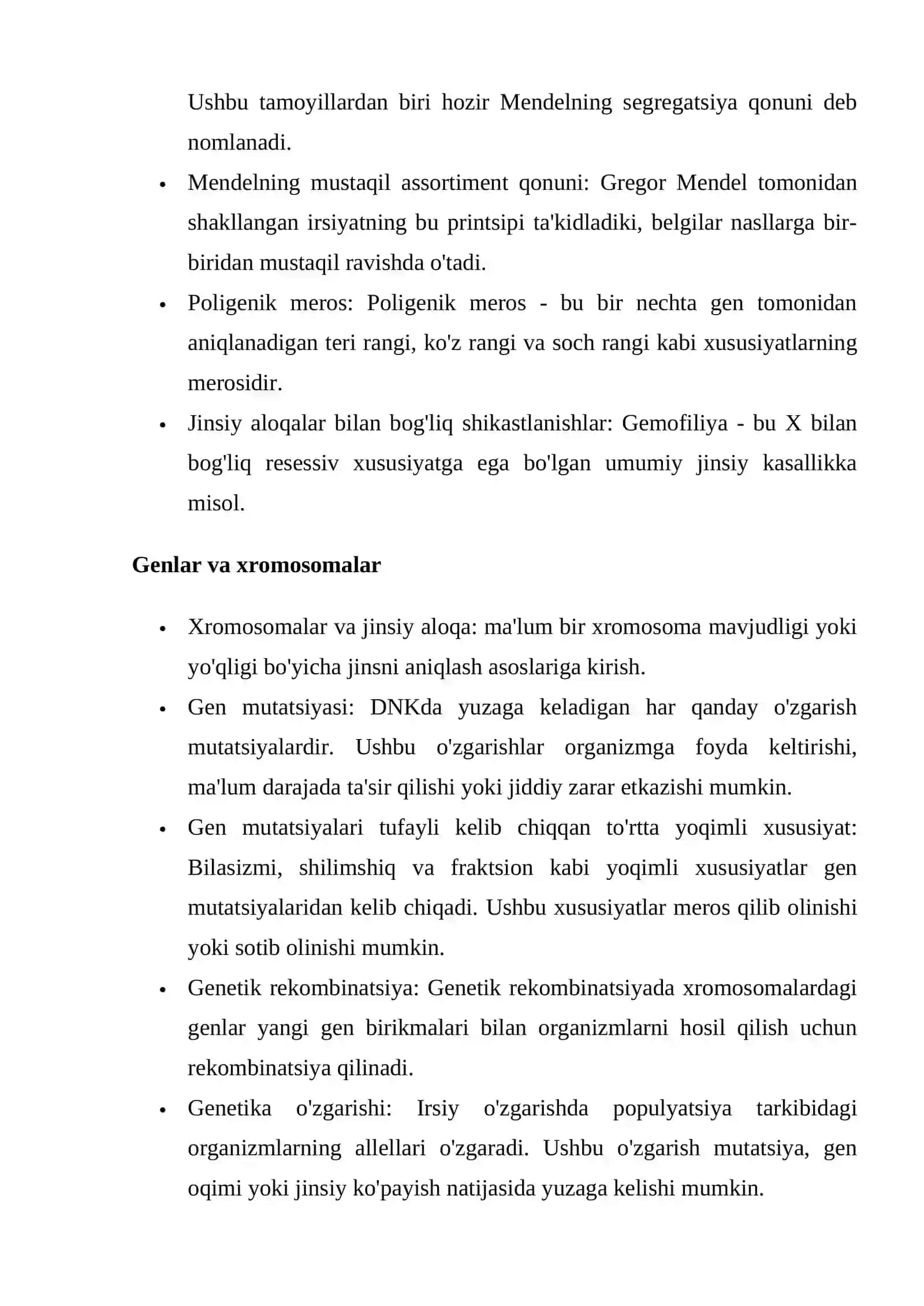 UMUMIY GENETIKA ASOSLARI 2