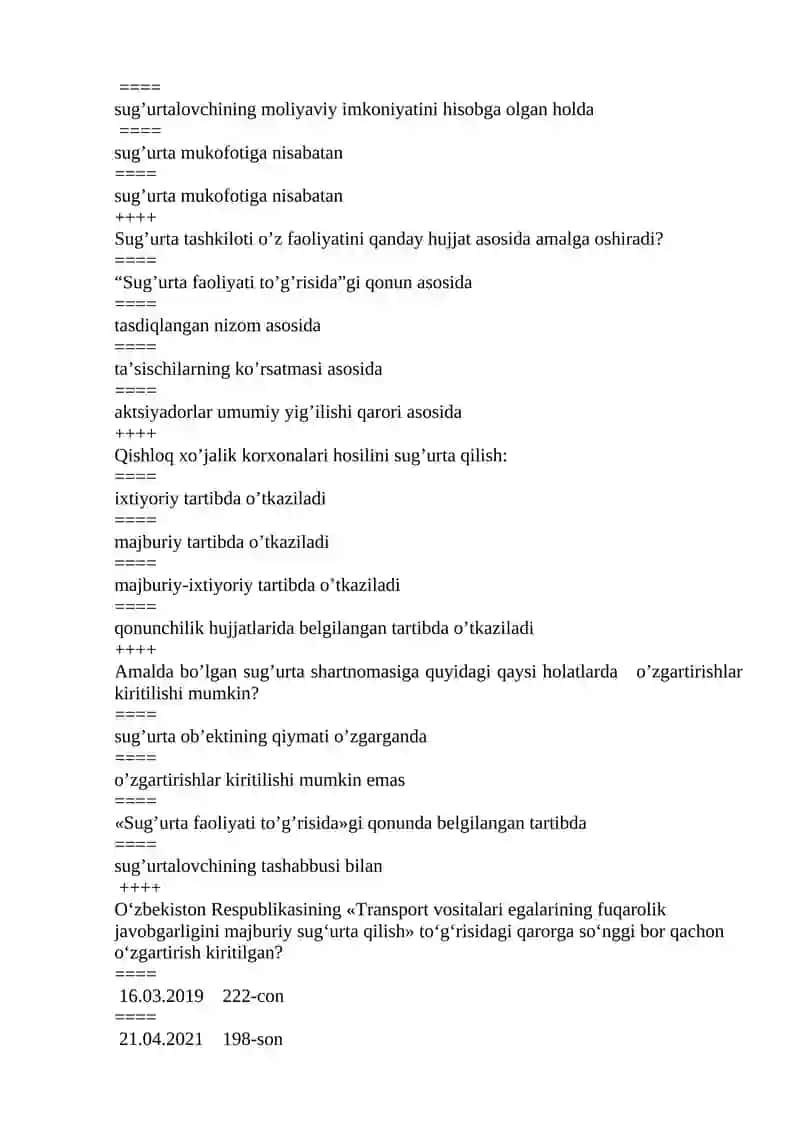 Sug’urta bozori 2
