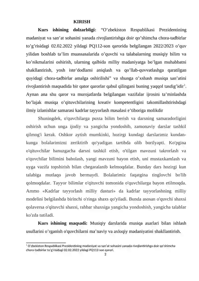 Musiqa o'qitishda didaktik materiallardan foydalanish 2