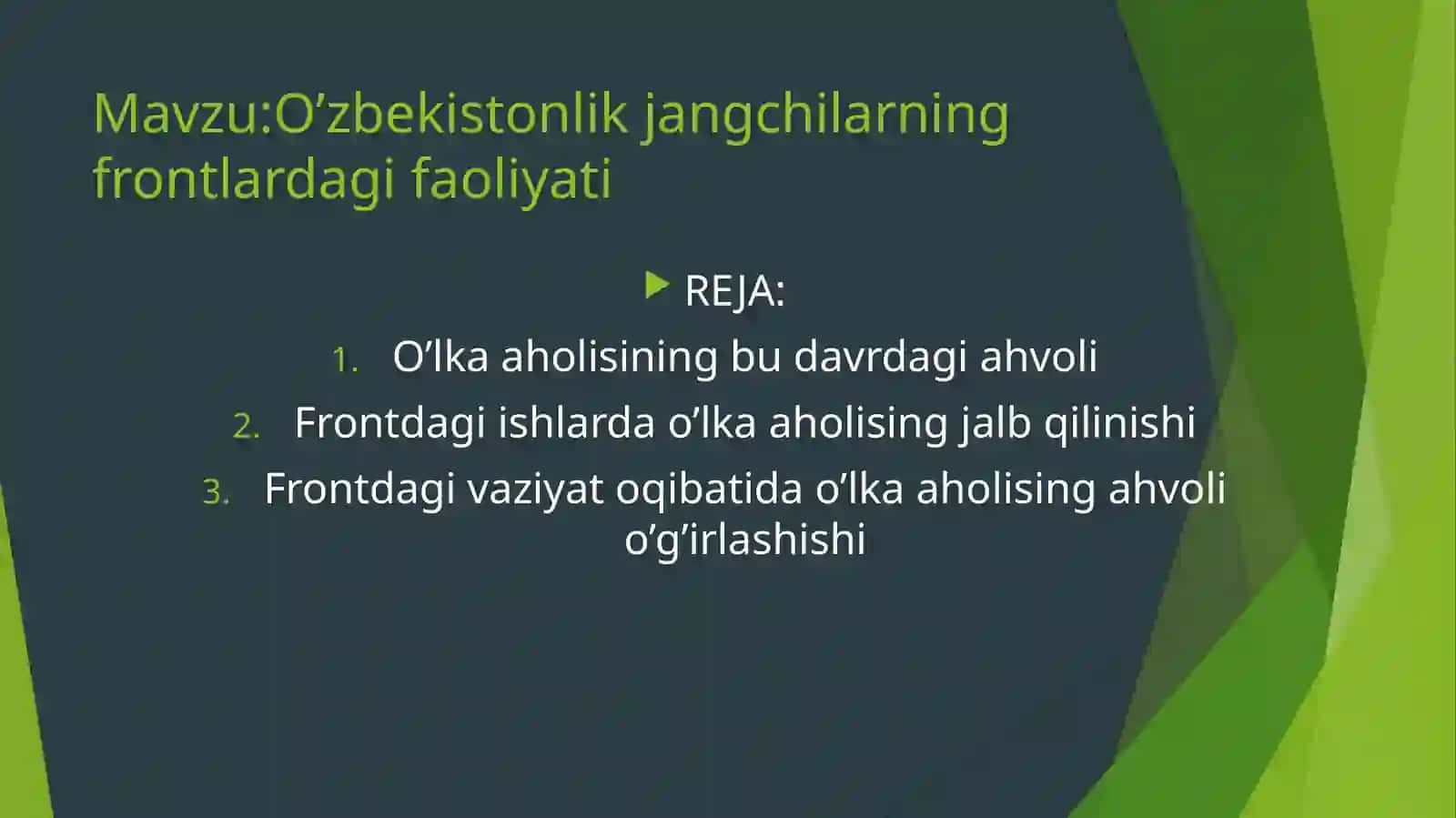 O’zbekistonlik jangchilarning frontlardagi faoliyati 2