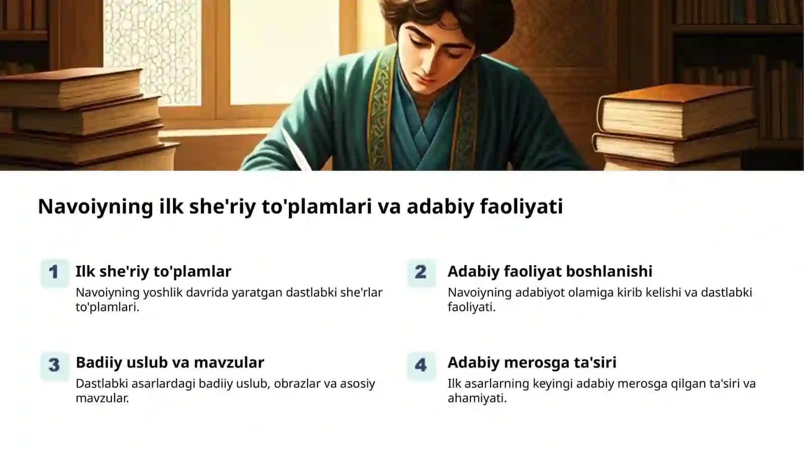 Alisher Navoiy: Buyuk adabiyot merosi 2