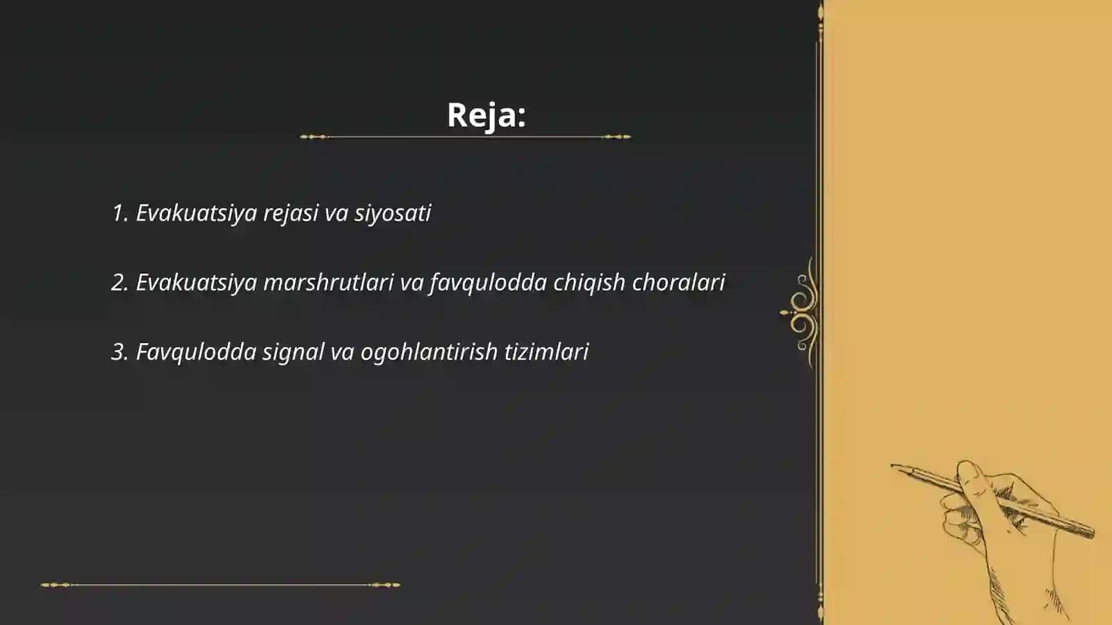 Ishchilarni xavfsiz evakuatsiya qilish 2