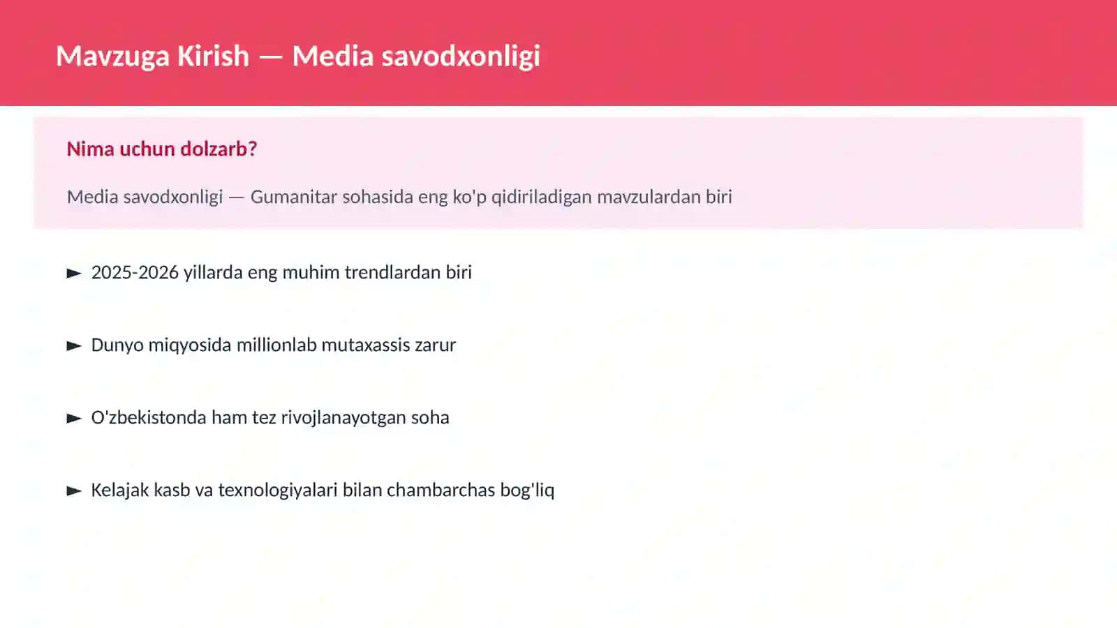 Media savodxonligi 2