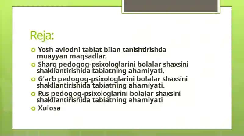 Tabiatbilan tanishtirish metodikasi 2