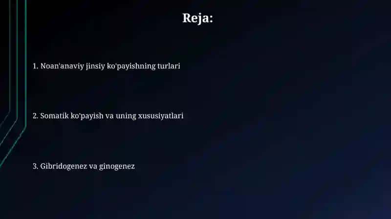 Noan'anaviy jinsiy ko'payish turlari 2