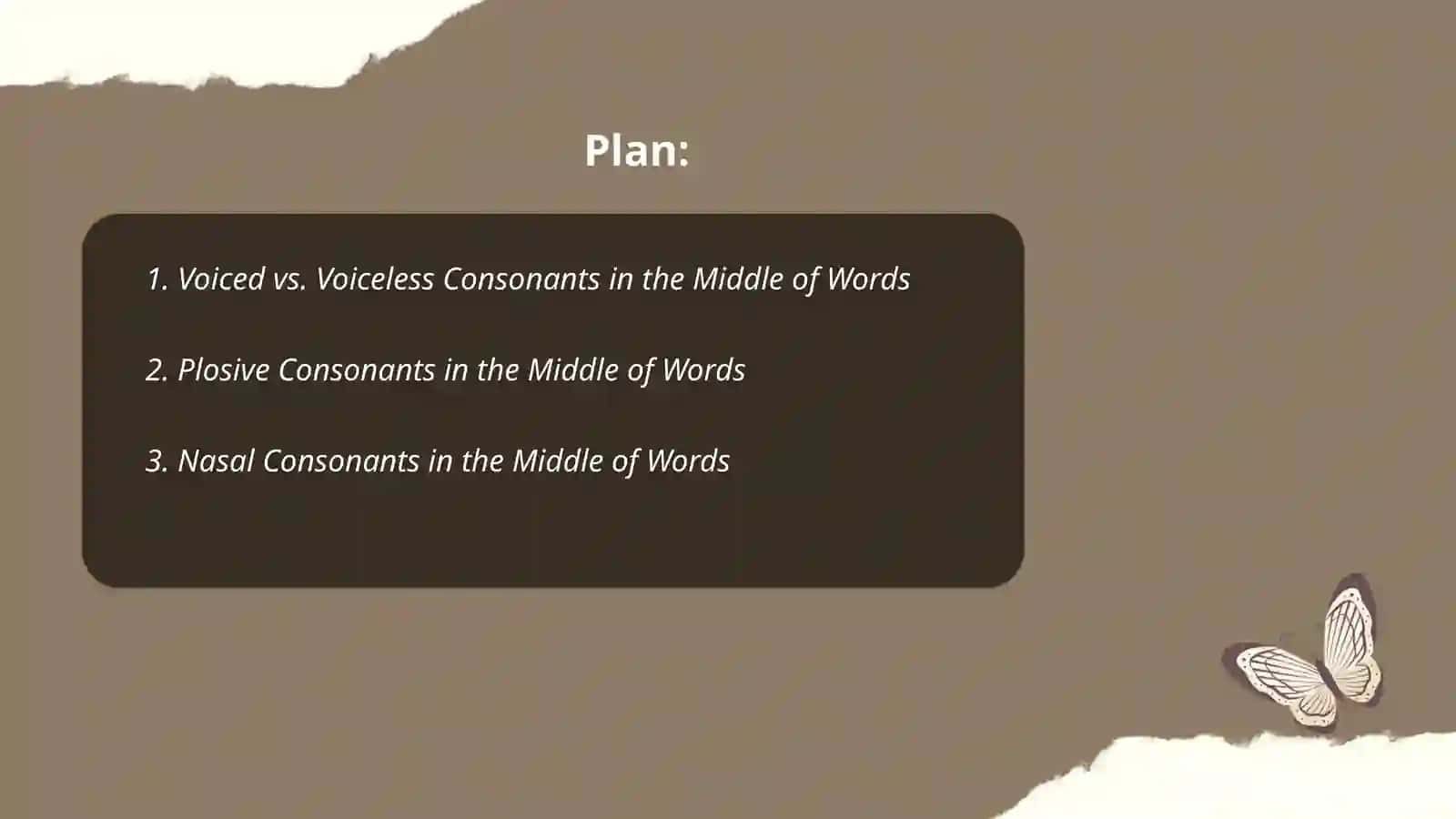 Consonant sounds in the middle of words 2