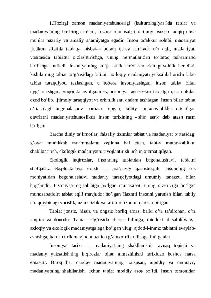 Dunyo xalqlari madaniyatidagi umumiylik va farqlari 2