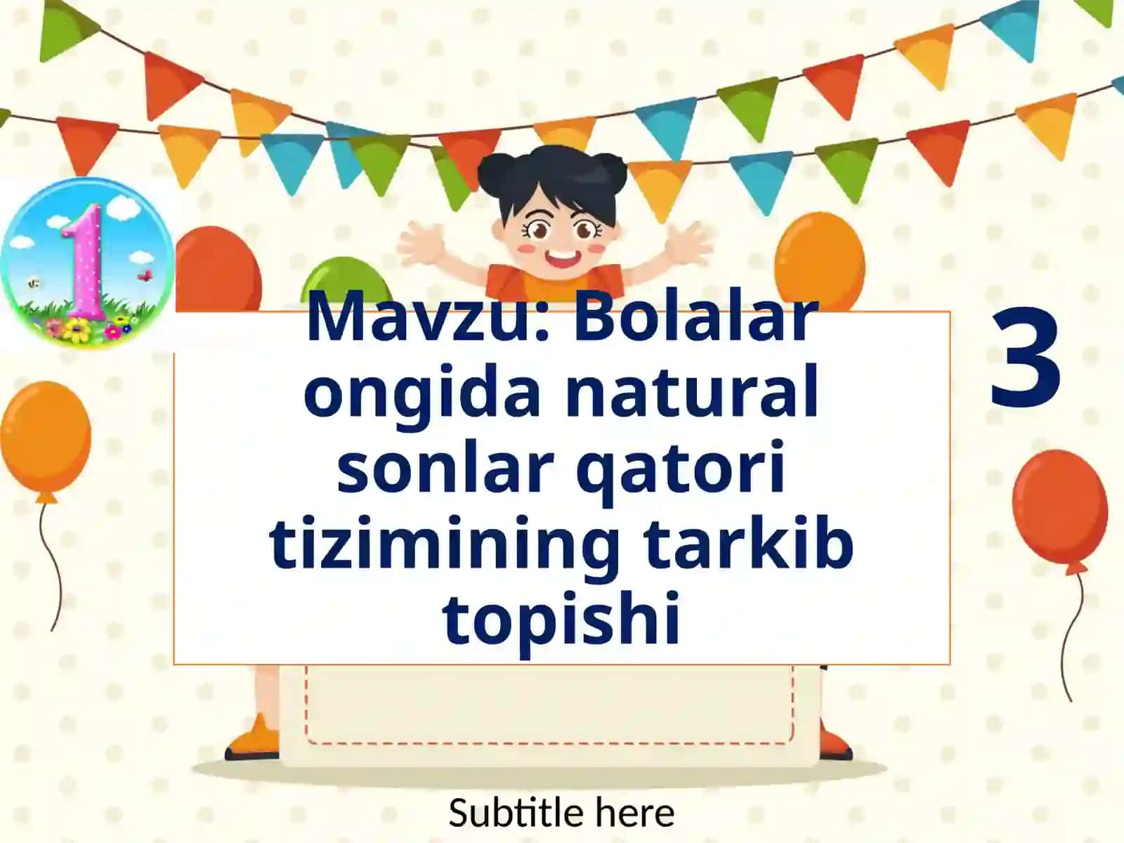 Bolalar ongida natural sonlar qatori tizimining tarkib topishi 2