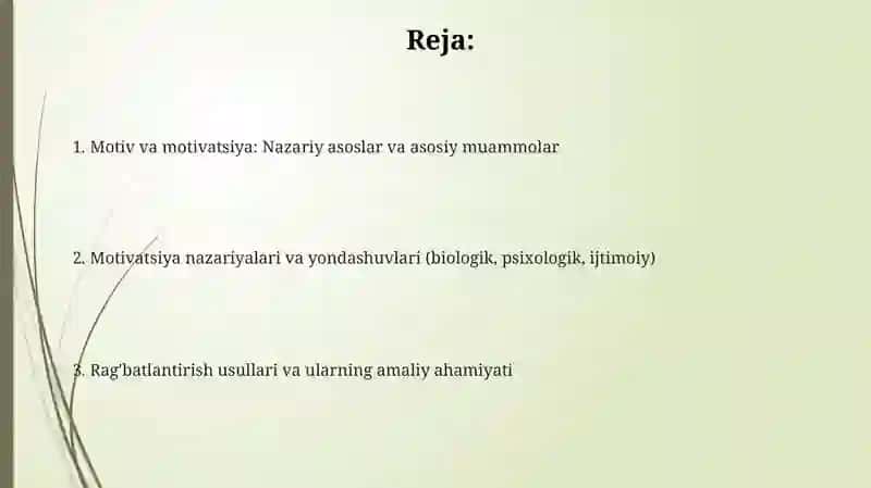 Motiv va motivatsiya 2