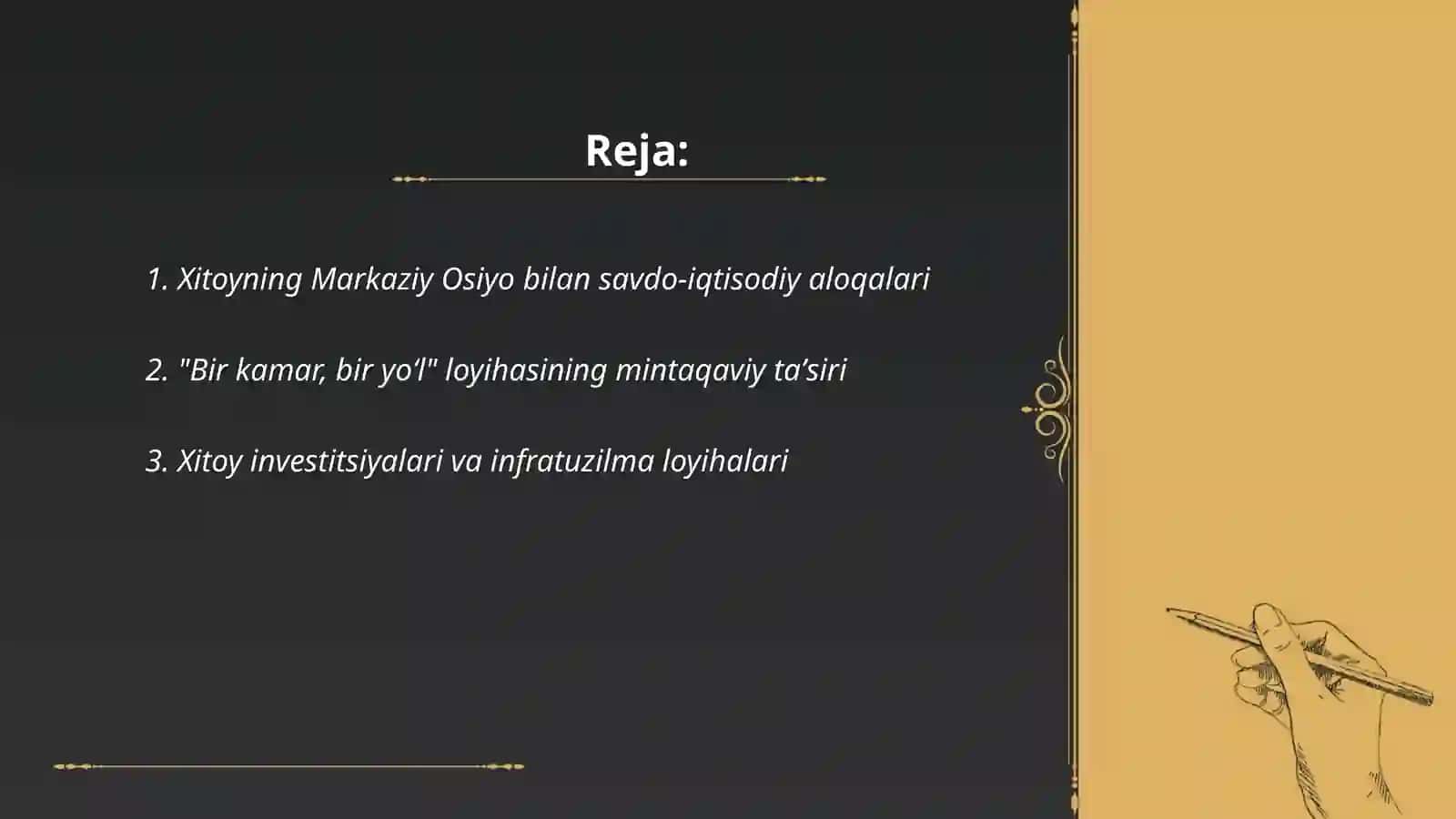 Xitoyning Markaziy Osiyodagi o'rni 2