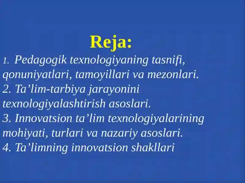 Pedagogik innovatsiyalar 2