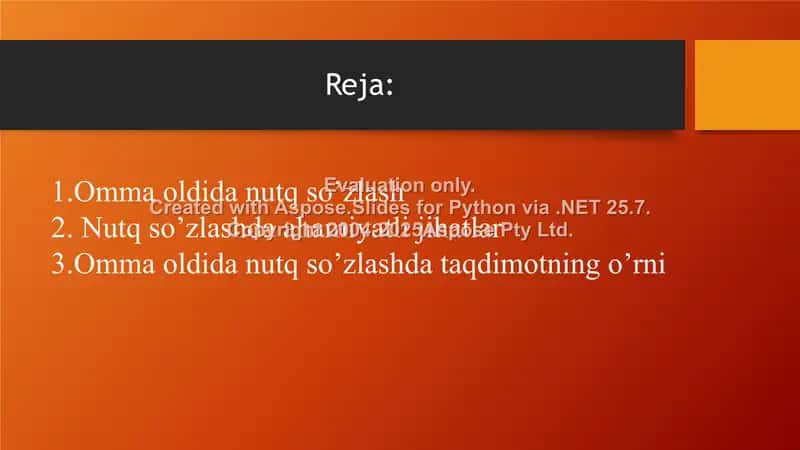 Omma oldida nutq so’zlashda taqdimotning o’rni 2